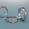 0.68ct Round Diamond White Gold Bridal Set - 01US38A